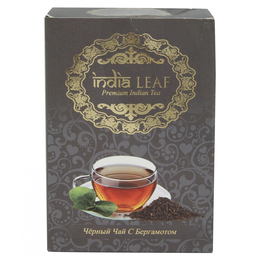 

Чай India leaf "Чёрный с бергамотом", среднелистовой с добавками, 100 гр