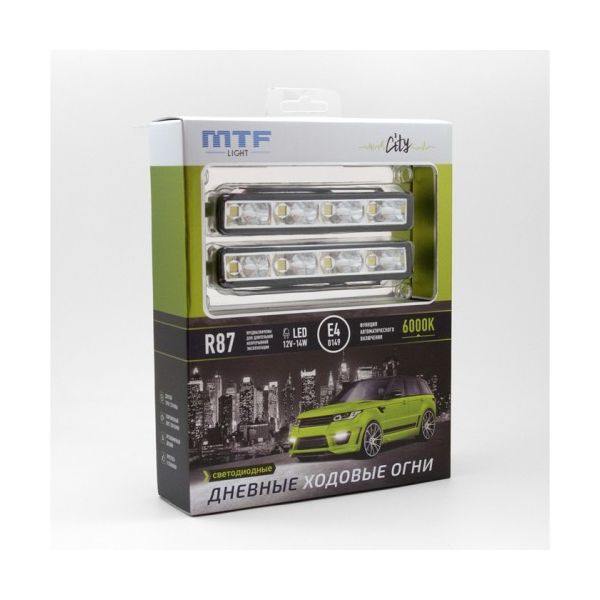 

Дневные ходовые огни MTF Light 6000K, 12В, 14Вт, ECE R87, серия City комплект LDL125