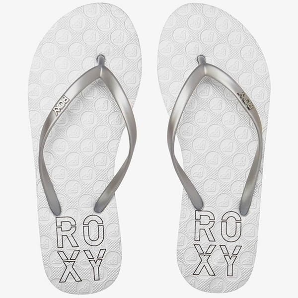 фото Вьетнамки женские roxy viva stamp sil silver arjl100683 серые 6 us