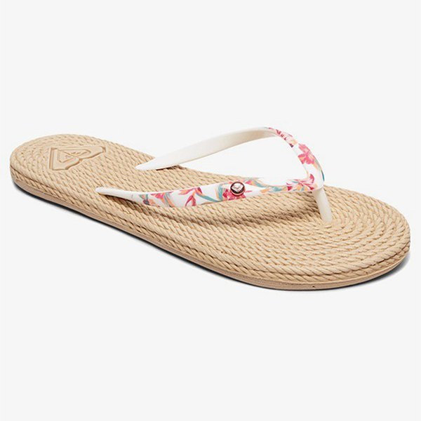 

Вьетнамки женские Roxy South Beach White Ringer ARJL100685 бежевые 6 US