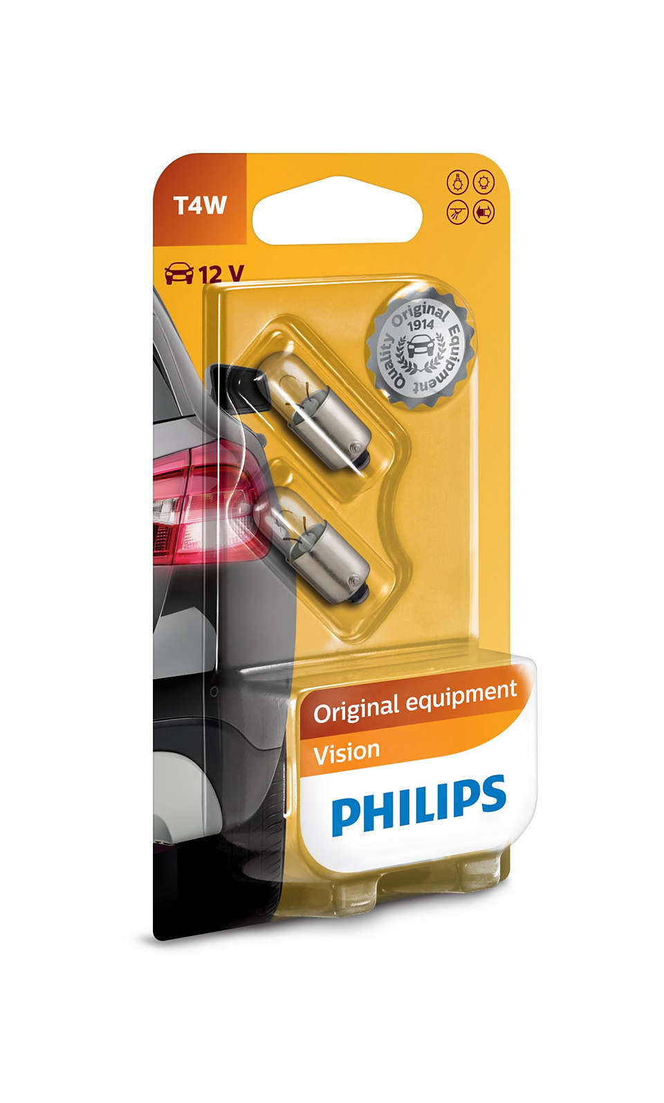 фото Лампа галогенная philips 12v t4w бл 2 шт 12929b2