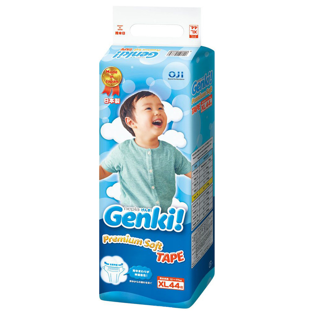 Подгузники Genki Premium Soft XL (12-17 кг), 44 шт.