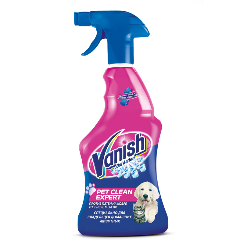 фото Пятновыводитель vanish oxi action pet clean expert спрей против пятен на ковре 750 мл