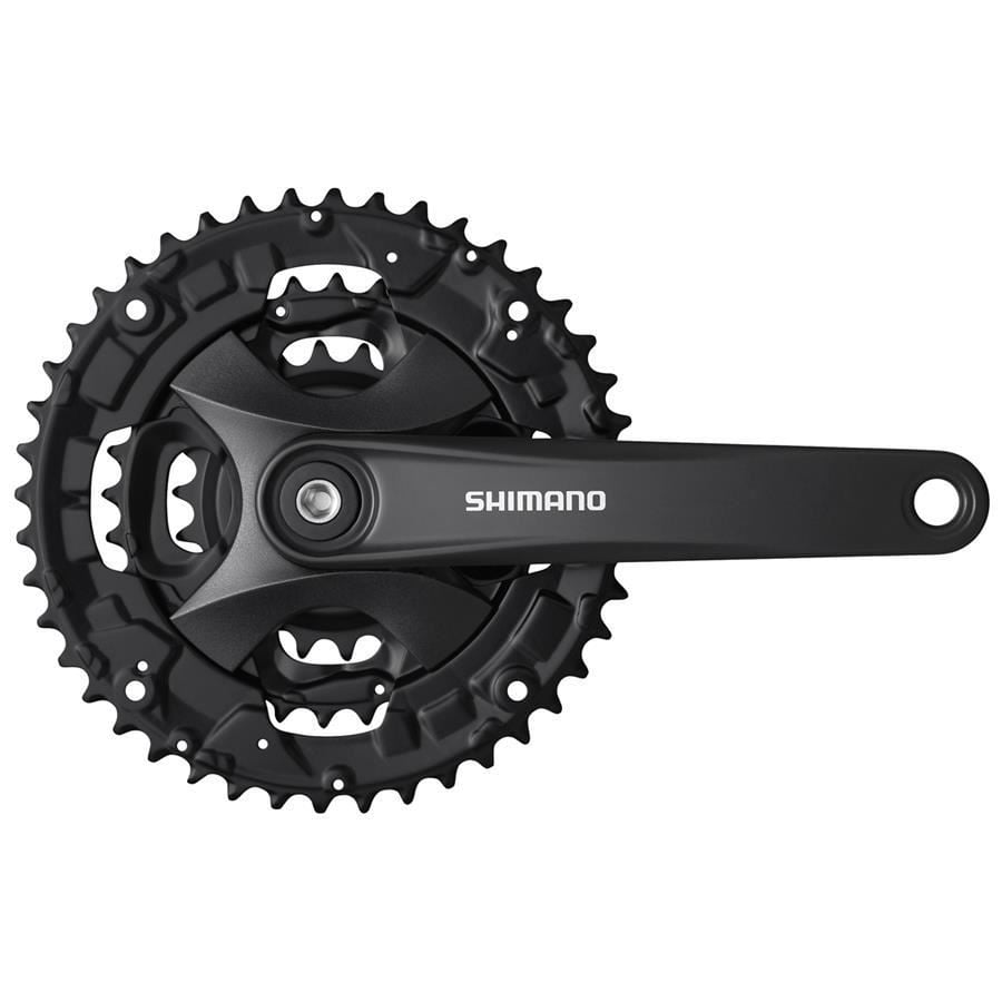 фото Шатун shimano mt101 175мм 40/30/22 для 3*9 ск без защиты черный efcmt101e002xlb