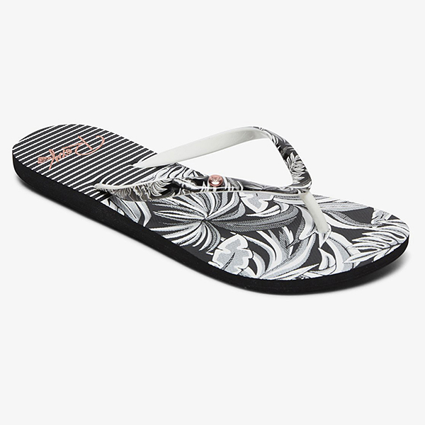 

Вьетнамки женские Roxy Portofino Iii J Sndl Bwp Black/white Print ARJL100870 черные 7 US