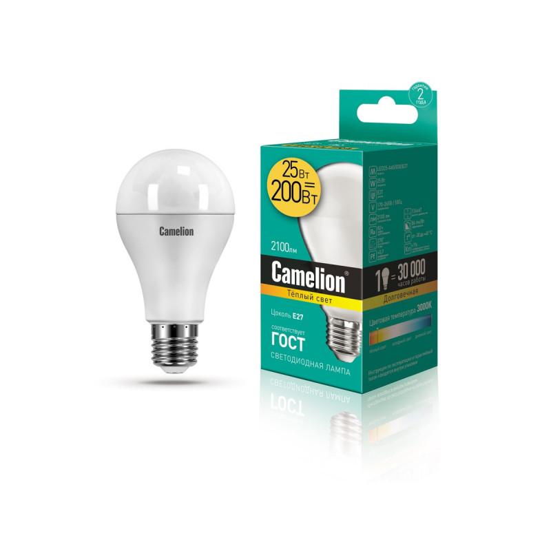 

Лампа Camelion LED25-A65/830/E27, LED25-A65/830/E27