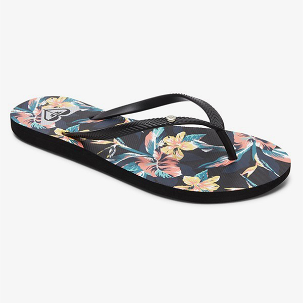 

Вьетнамки женские Roxy Bermuda Print Anthracite ARJL100871 разноцветные 8.5 US, Bermuda Print Anthracite ARJL100871