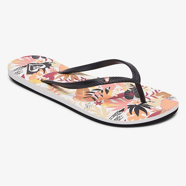 

Вьетнамки женские Roxy Bermuda Print Black/orange ARJL100871 разноцветные 6 US