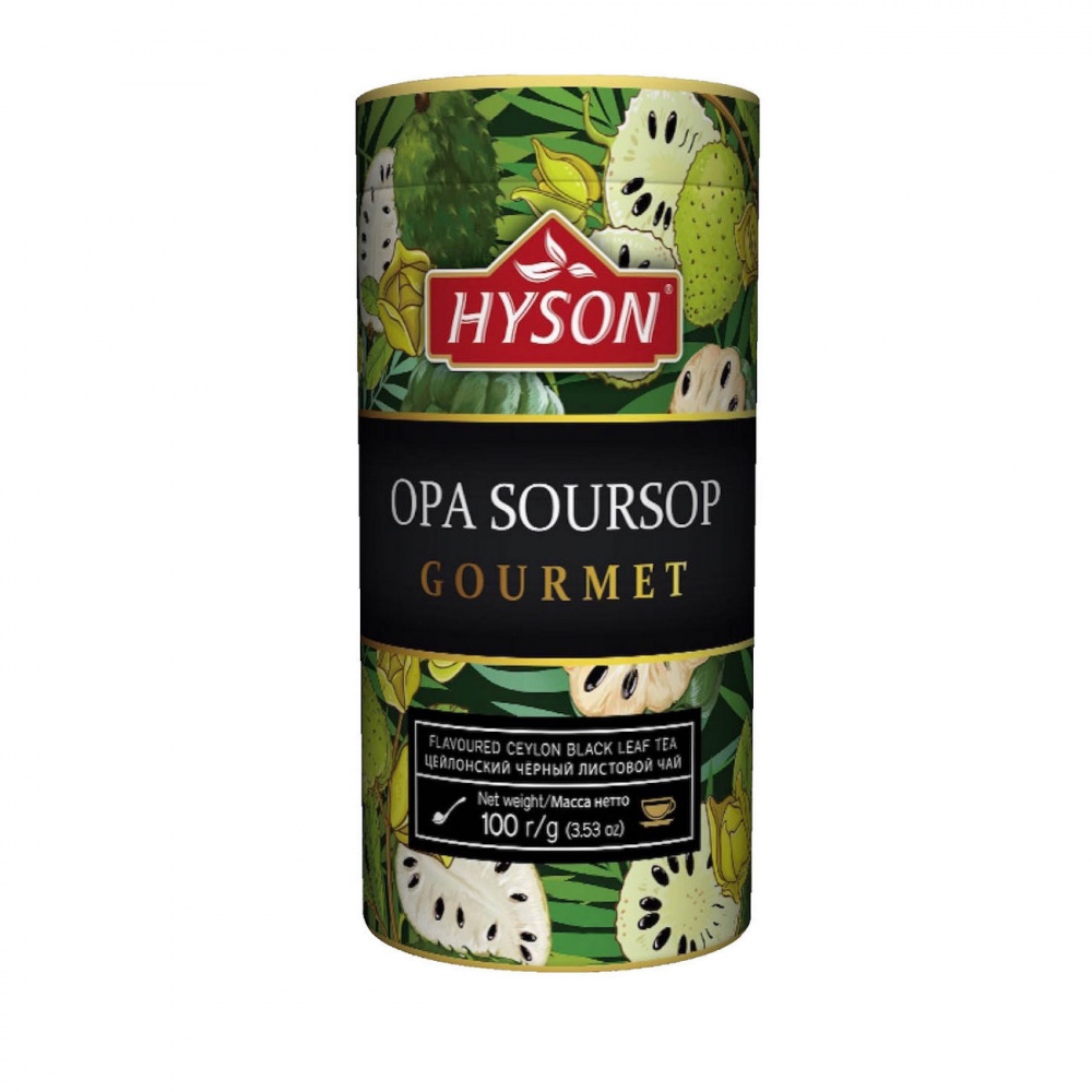 Чай Hyson Черный OPA Soursop Gourmet, листовой с ароматом саусепа, 100 гр