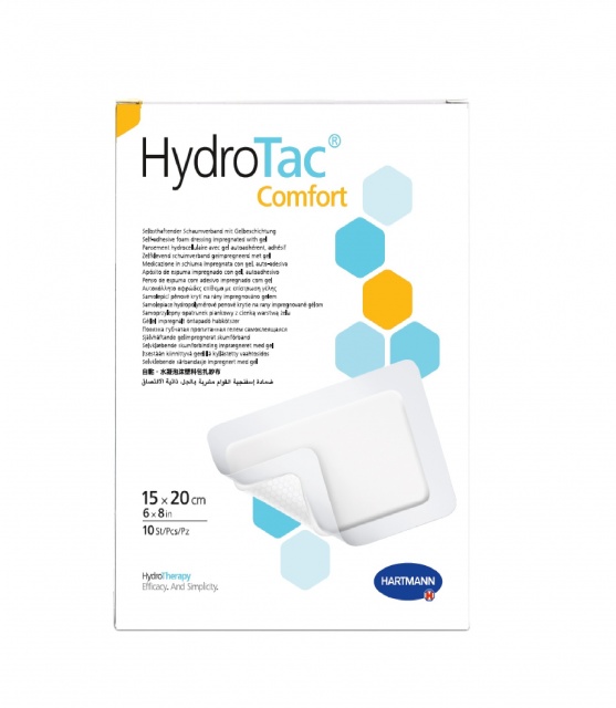 Самофиксирующиеся губчатые повязки HydroTac comfort 15 см x 20 см 10 шт.