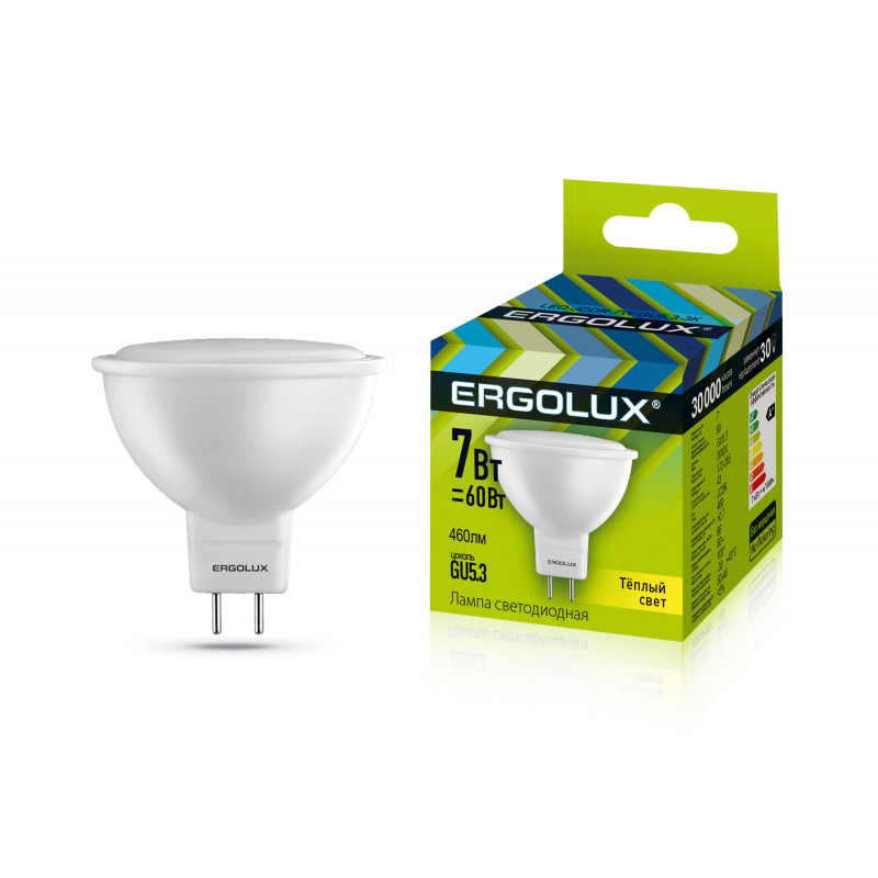 фото Лампа ergolux led-jcdr-7w-gu5.3-3k