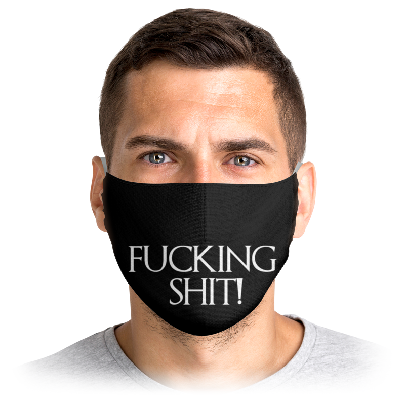 

Многоразовая маска Printio Fucking shit черная M, Fucking shit
