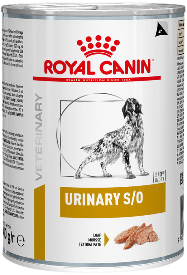 

Консервы для собак ROYAL CANIN Urinary S/O, при МКБ, 12шт по 410г, Urinary S/O