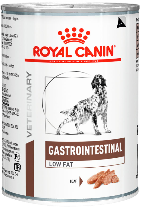 

Консервы для собак ROYAL CANIN Gastro Intestinal Low Fat, при болезнях ЖКТ, 12шт по 410г, Gastro Intestinal Low Fat