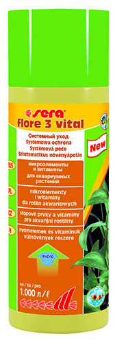 

Удобрение для аквариумных растений Sera FLORE 3 VITAL 250 мл, FLORE