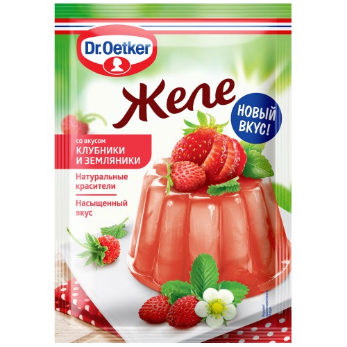 фото Желе dr.oetker со вкусом клубники и земляники 45 г