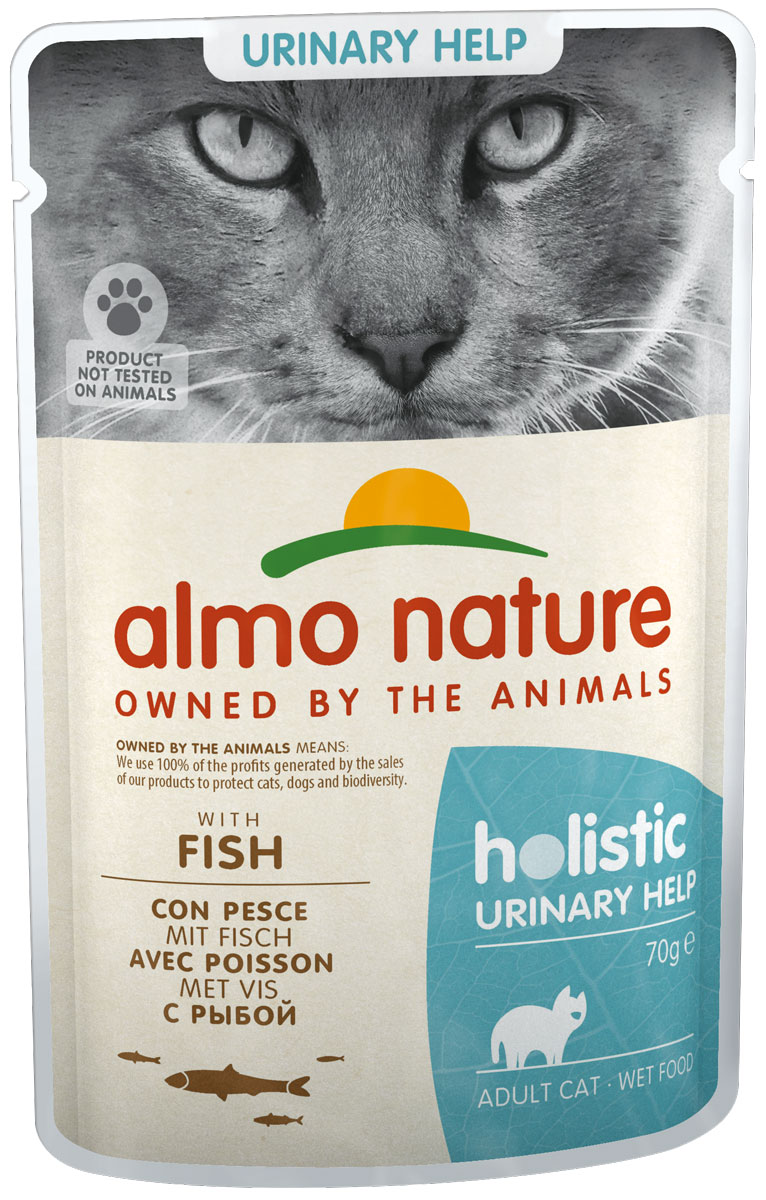 фото Влажный корм для кошек almo nature functional urinary support, с рыбой, 30шт по 70г