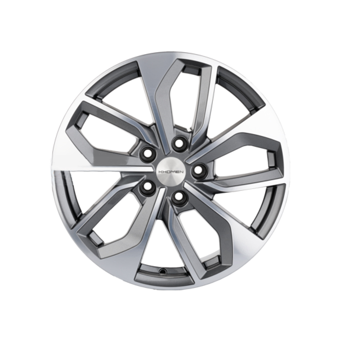 фото Диск khomen wheels u-spoke 703 (zv 17_a4) 7x17/5x112 ет46 d66,6 gray-fp khw102105