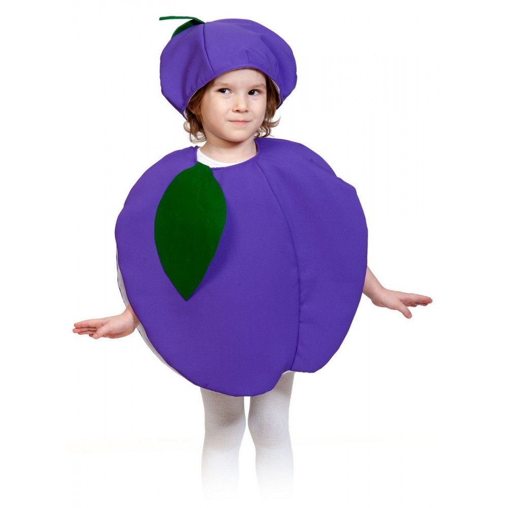 Карнавальный костюм Карнавалофф Фрукт, цв. фиолетовый р.104 карнавальный плащ взрослый атлас ярко фиолетовый длина 120 см