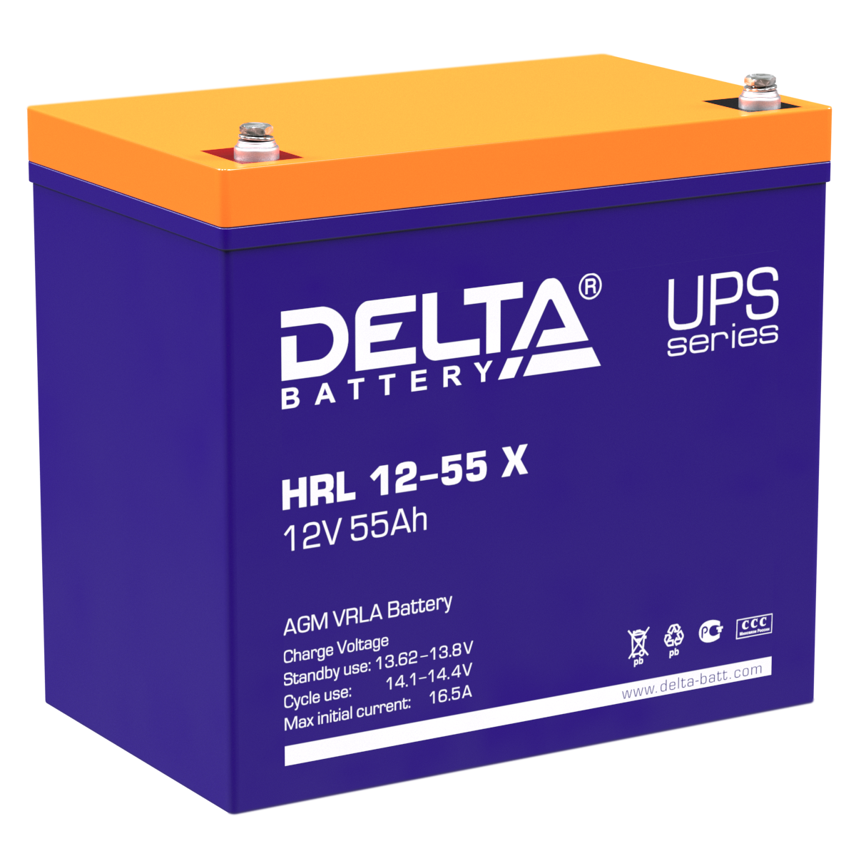 фото Аккумулятор для ибп delta hrl 12-55 x