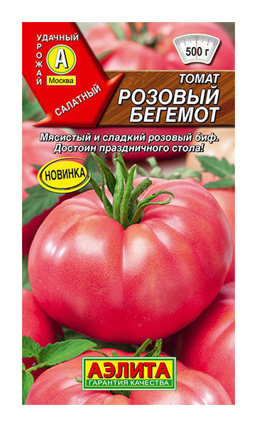 

Семена овощей Аэлита Томат Розовый бегемот среднеспелый плоскоокруглый розовый 0.2 г