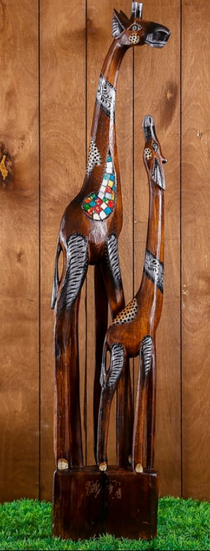 фото Интерьерный сувенир "два жирафа - радуга" 100х19х8 см sima-land