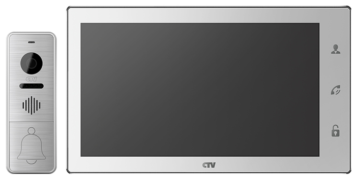 Комплект видеодомофона CTV-DP4106AHD - Белый визитница 28 карт белый