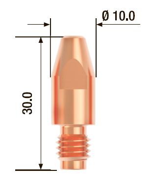 

Контактный наконечник M8х30 мм ECU D=0.8 мм (10 шт.), FB.CTM8.30-08