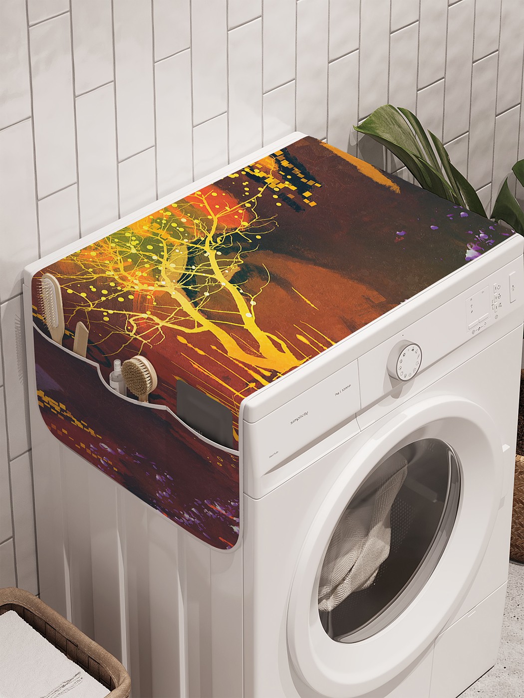 фото Органайзер "таинственная сказочность" на стиральную машину, 45x120 см ambesonne