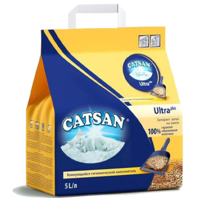 Комкующийся наполнитель Catsan Ultra глиняный, 5 л