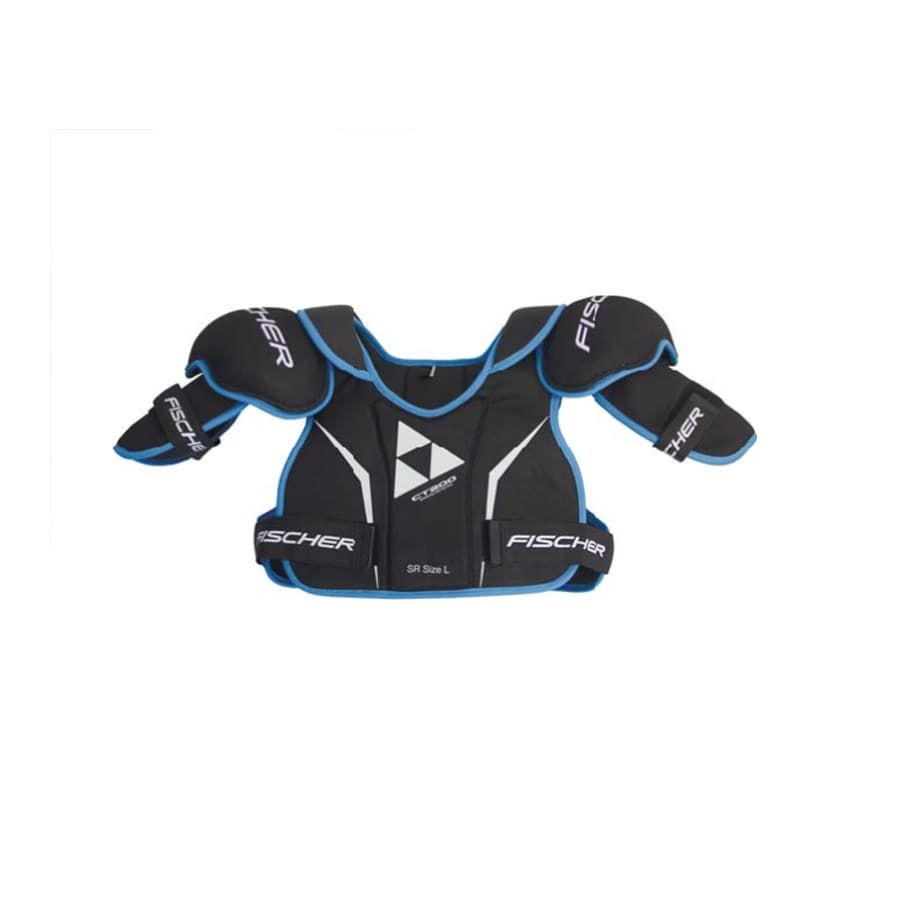 Нагрудник хоккейный Fischer CT200 SR, синий/черный, S/M