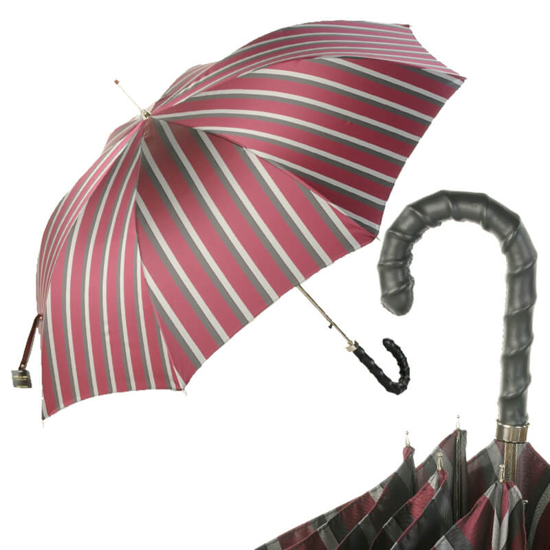 Зонт-трость мужской полуавтоматический Pasotti Helix Alfred красный