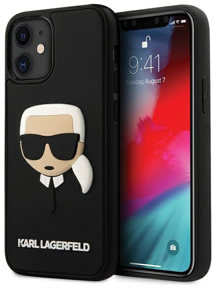 фото Чехол karl lagerfeld 3d rubber karl's head (klhcp12skh3dbk) для iphone 12 mini (black)