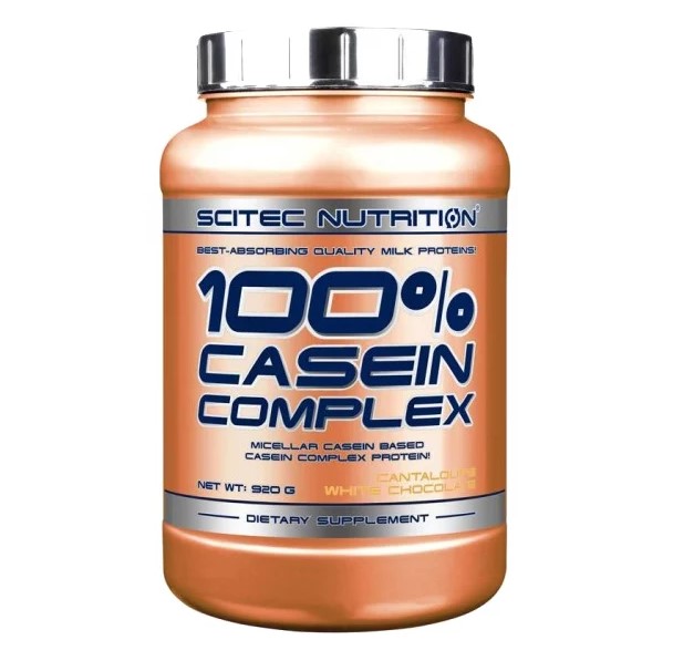 фото Протеин scitec nutrition 100% casein complex, 920 г, cantaloupe white chocolate