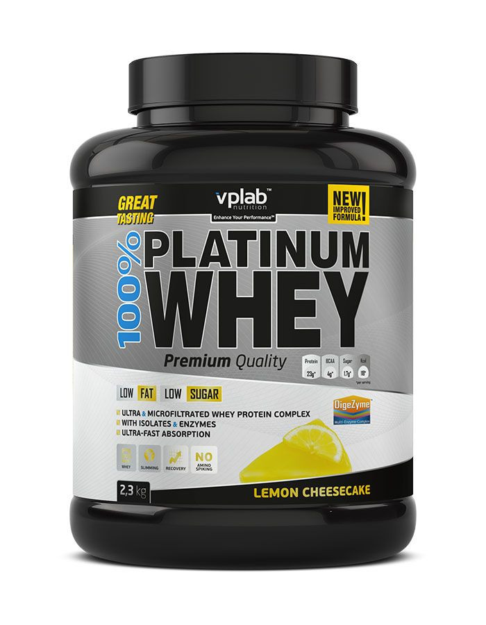 

Протеин VPLab 100% Platinum Whey, 2300 г, lemon cheesecake, 100% Platinum Whey