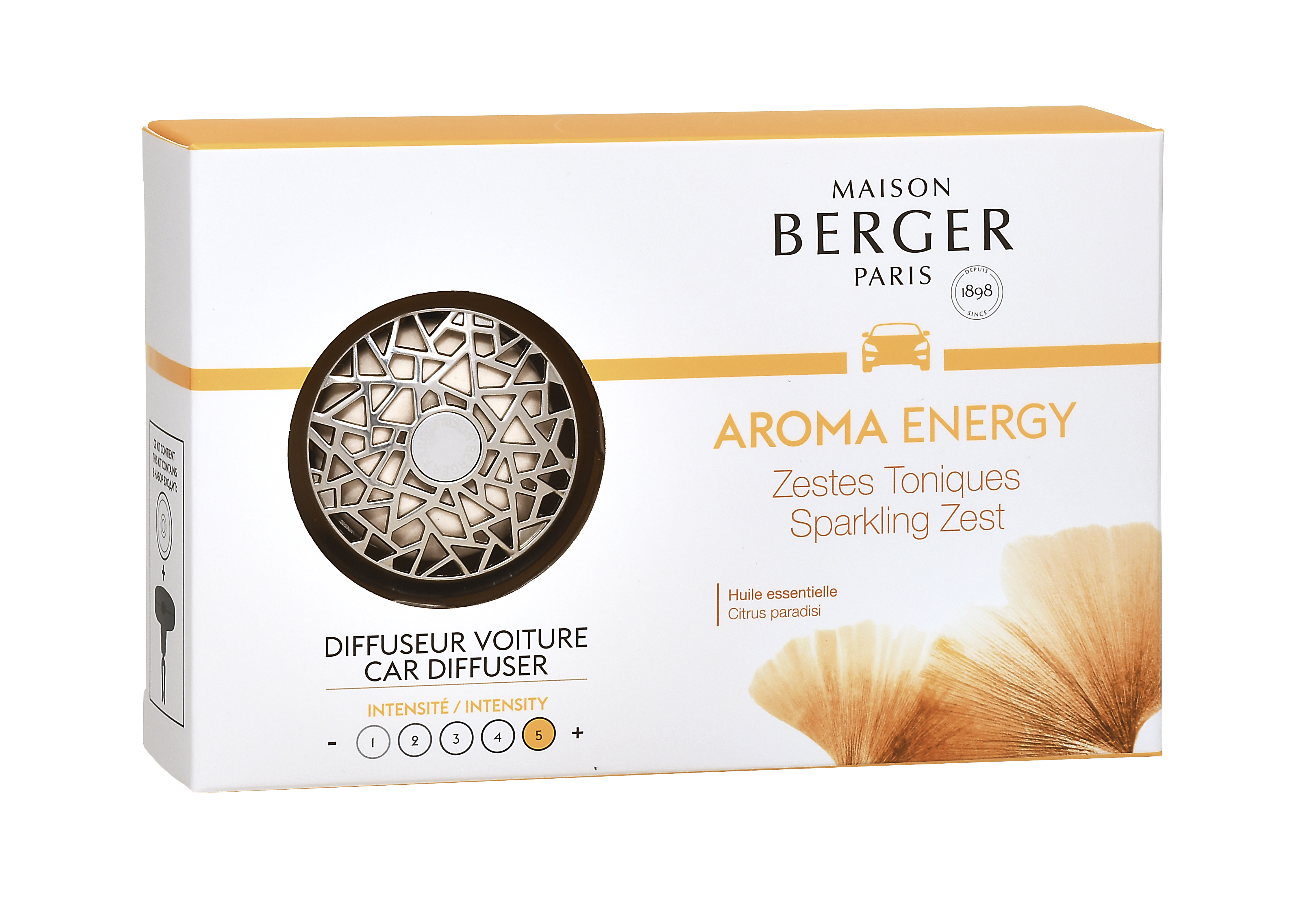 

Ароматизатор в машину Maison Berger Арома энергия, Серый