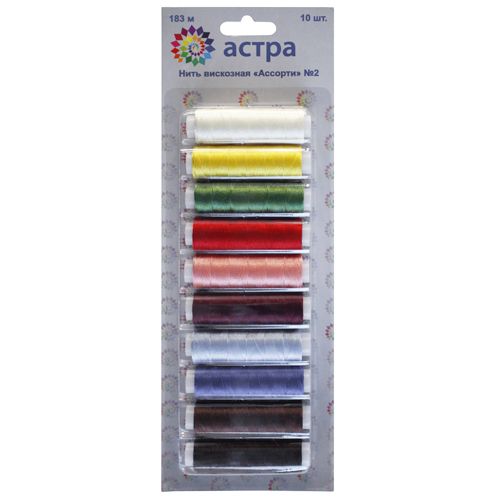 фото Нить вискозная 120d/2, 182,9м, 10шт/набор astra&craft