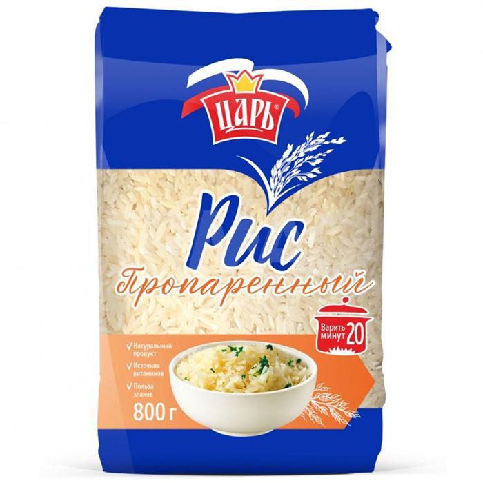 

Крупа Царь Рис пропаренный 800г