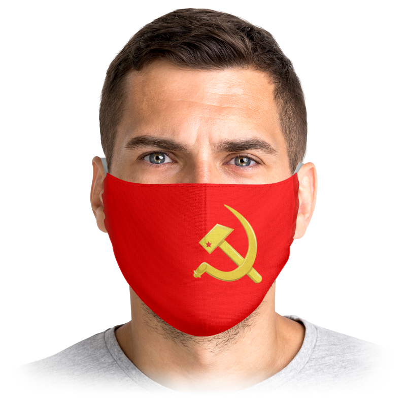 

Многоразовая маска Printio Мир, труд, май красная M, Мир, труд, май