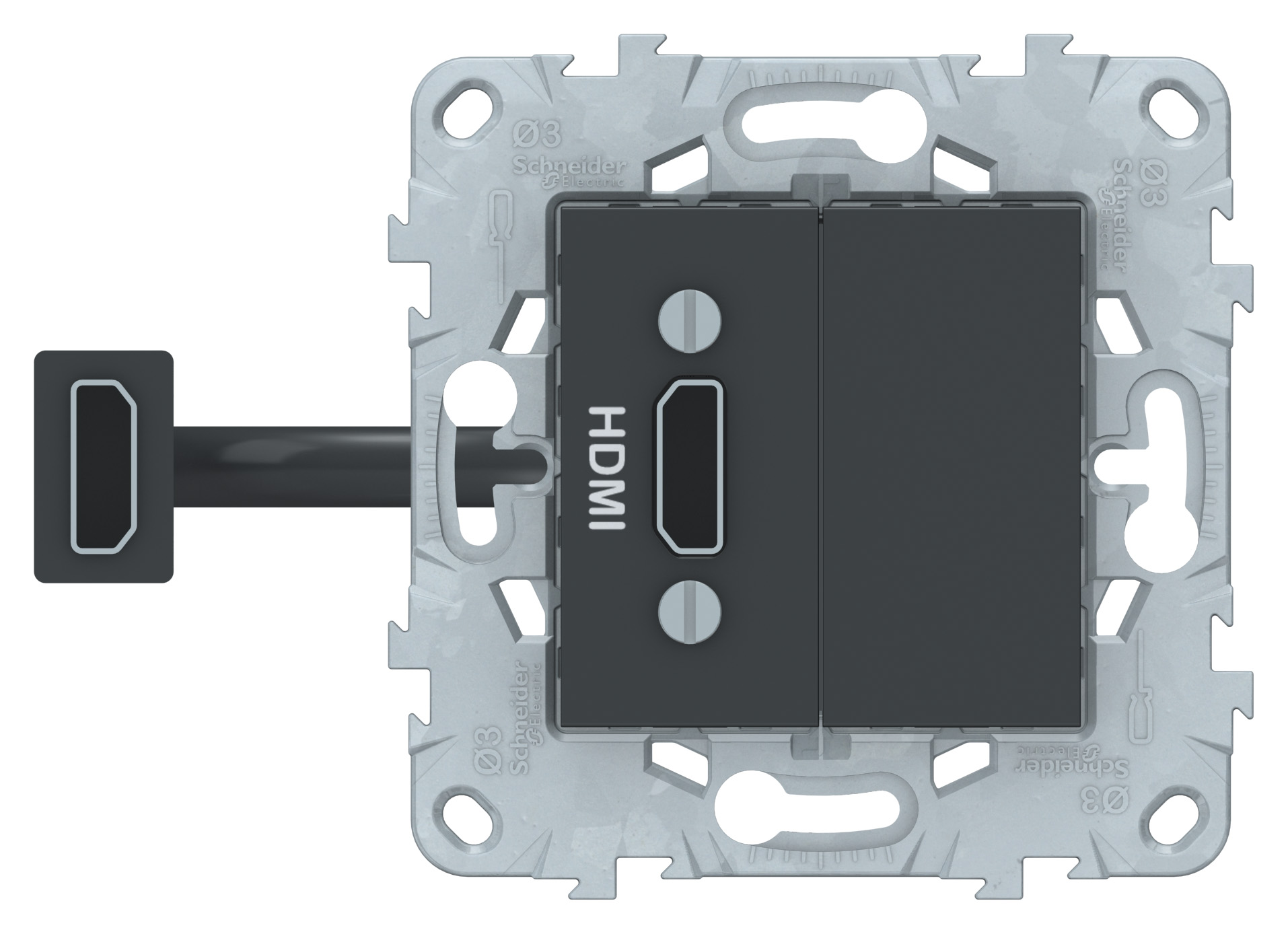 

Видеорозетка Schneider Electric Unica New NU543054 антрацит, Черный