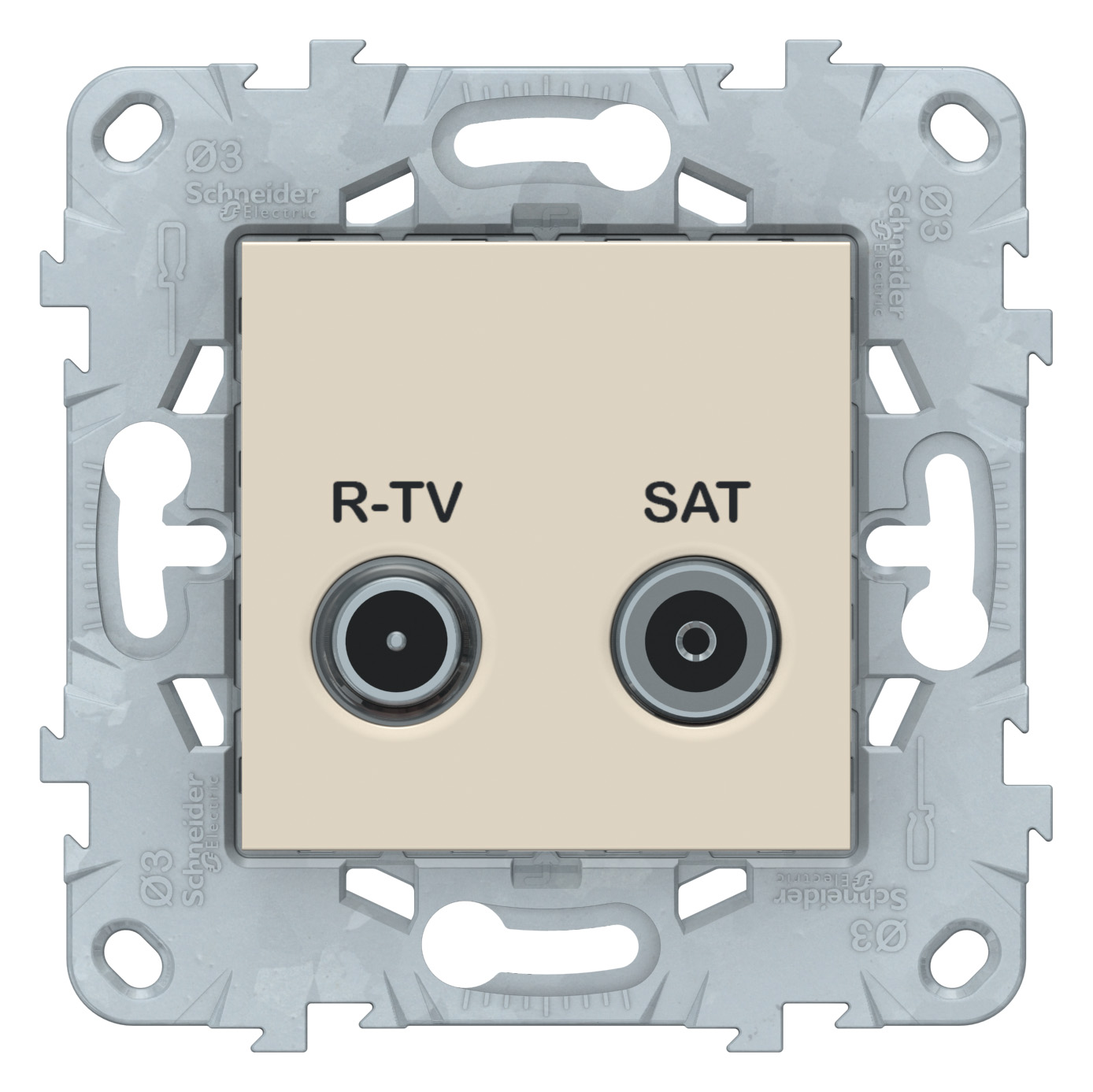 

ТВ-розетка Schneider Electric Unica New NU545544, Бежевый