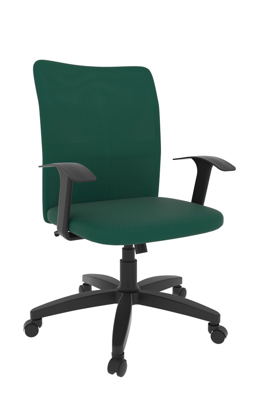 Офисное кресло Leo B black/Ткань сетка зелёная