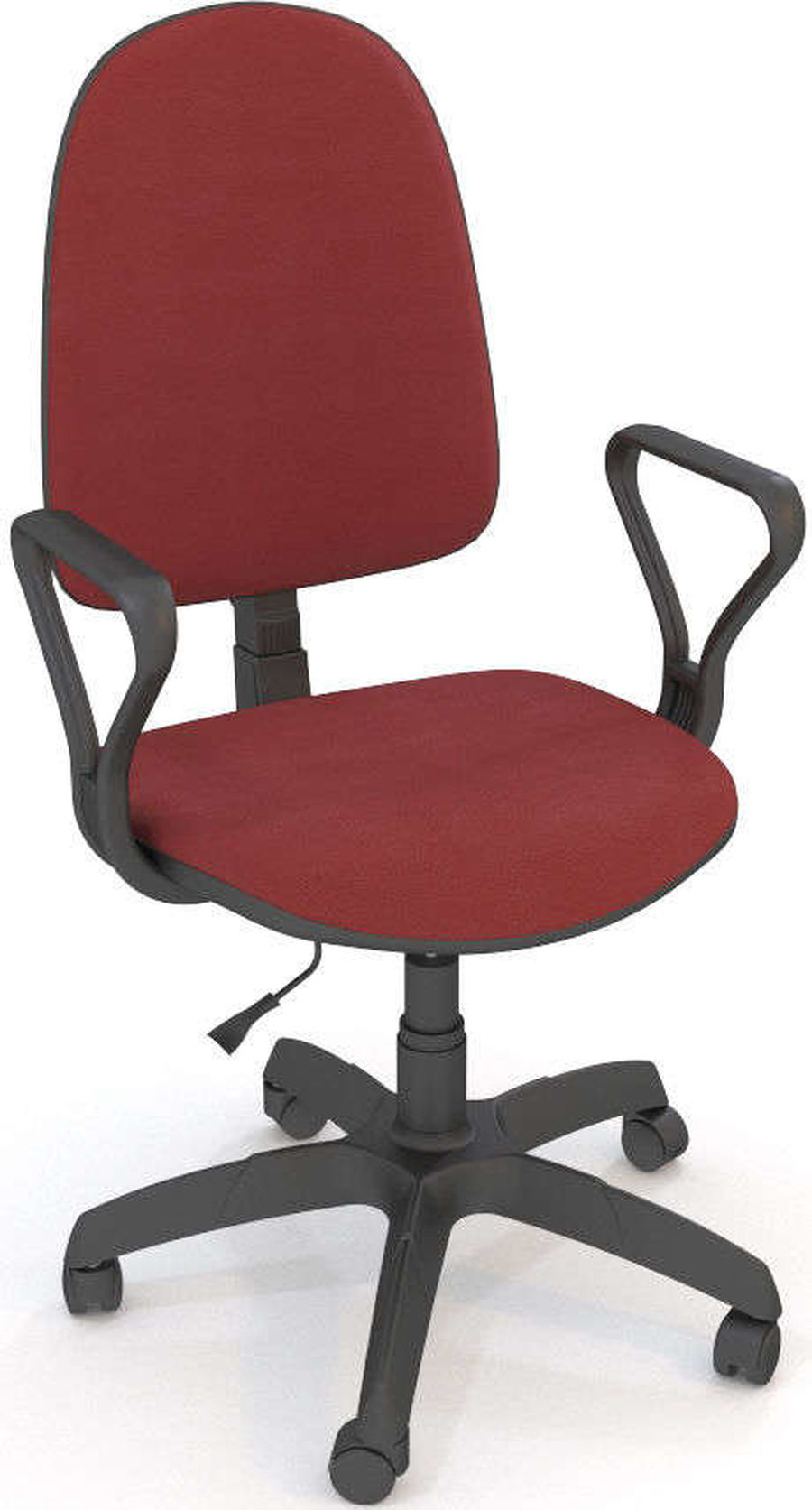 фото Офисное кресло престиж самба плюс/кожзам красный мирэй групп