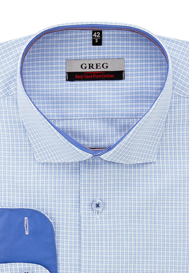 Рубашка мужская Greg 125/131/8214/Z/1p голубая 40