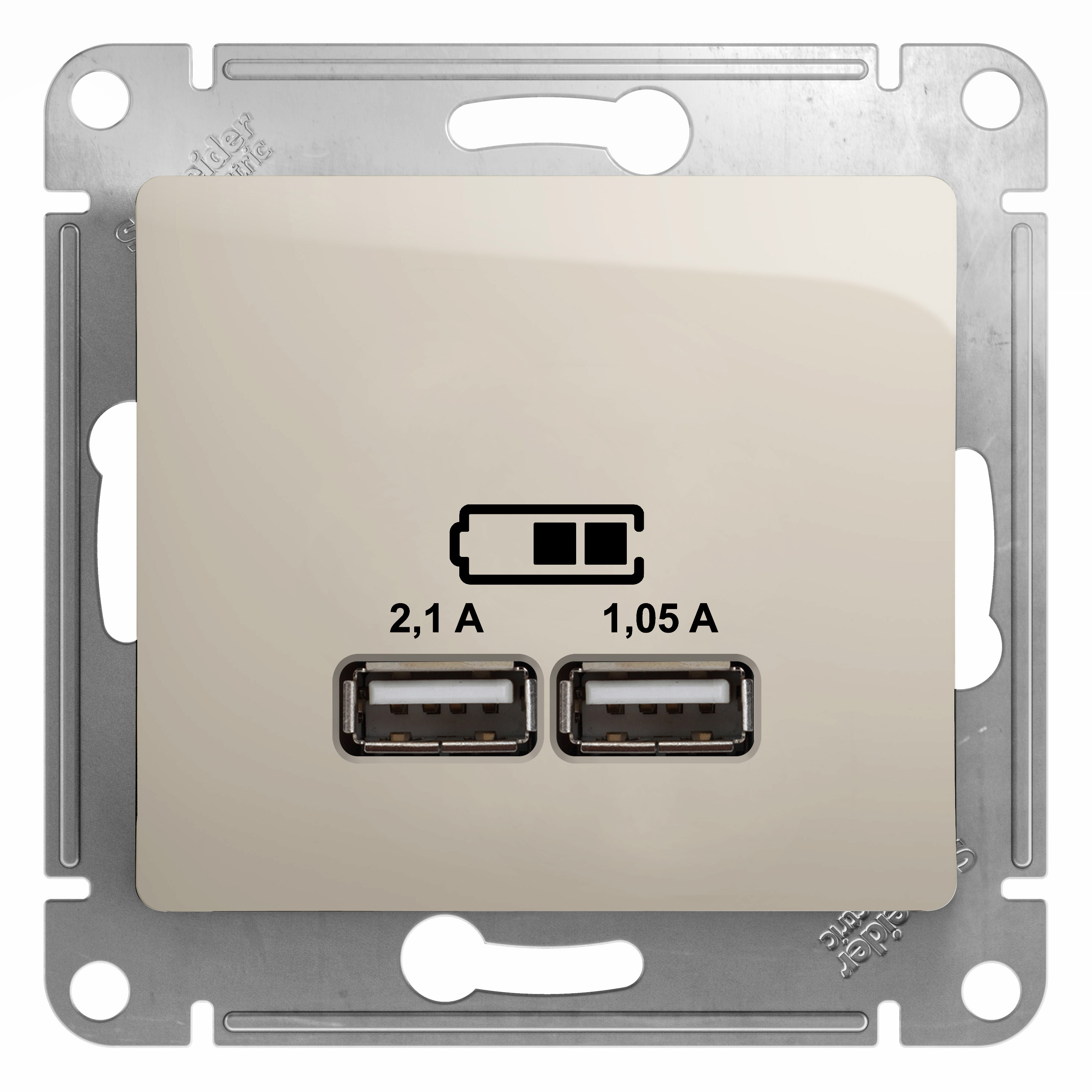 фото Usb-розетка schneider electric glossa gsl000933