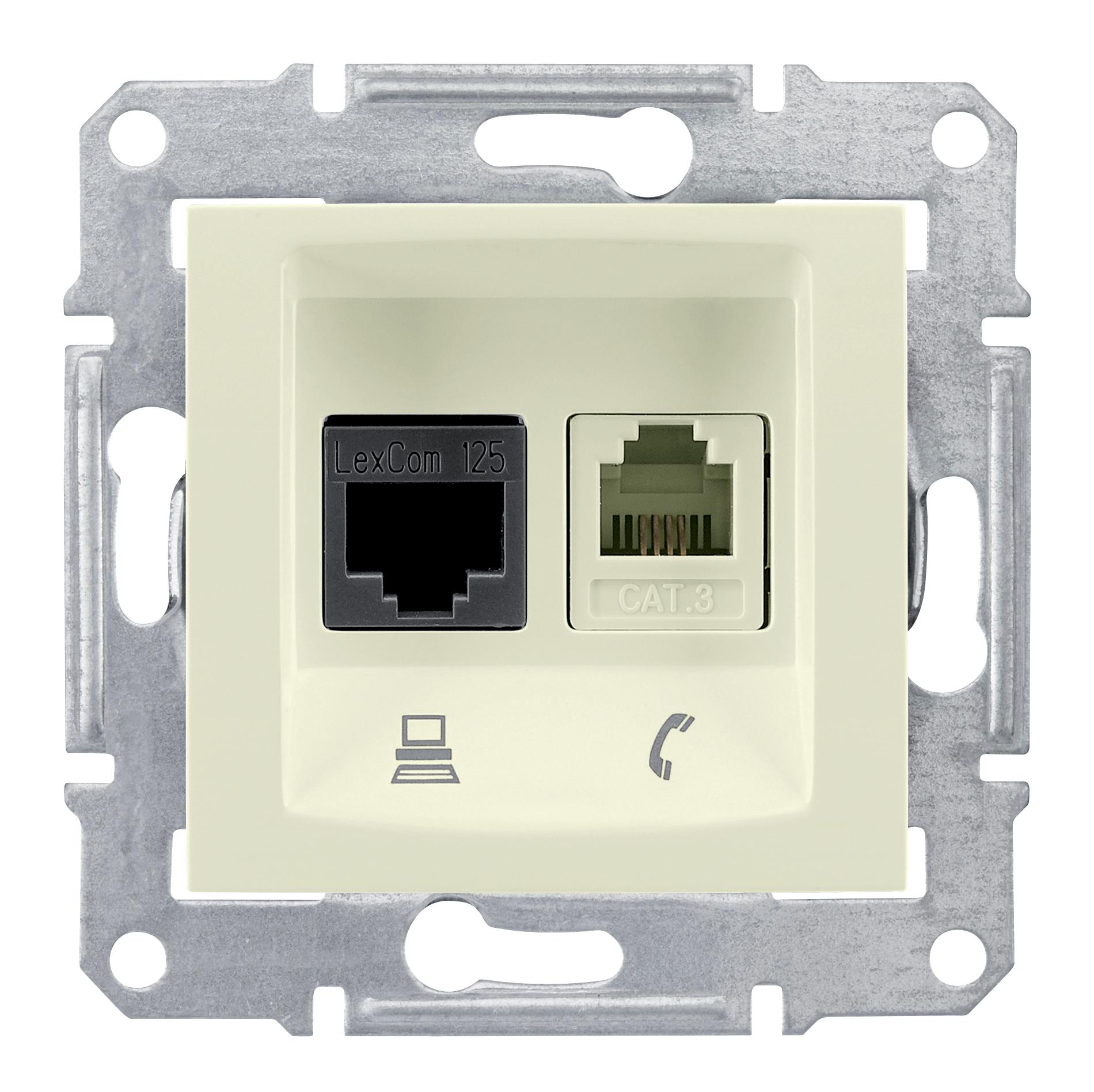 фото Комбинированная розетка schneider electric sedna sdn5100147