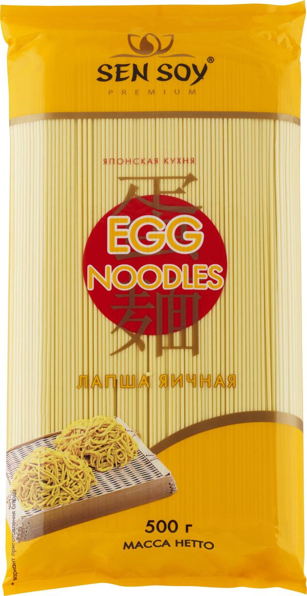 

Лапша Sen Soy яичная Egg Noodles 500гр