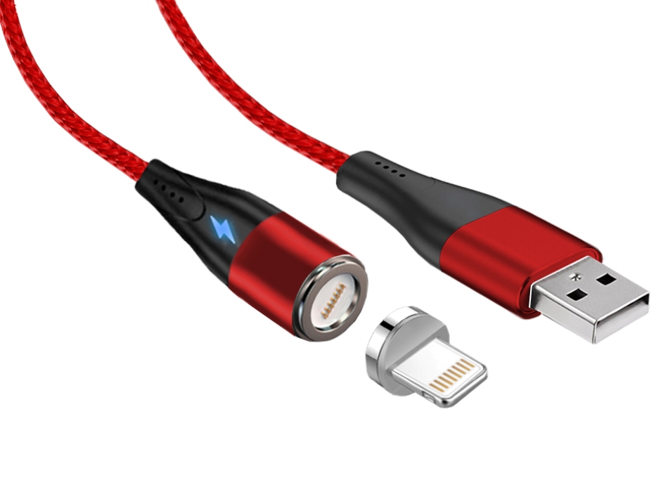 фото Кабель jet.a ja-dc48 usb2.0/lightning 8pin 1m red