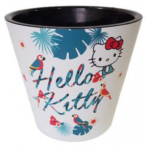 

Цветочный горшок InGreen Hello kitty тропики ING1553ХКТР 1,6 л белый, синий 1 шт., Hello kitty. тропики