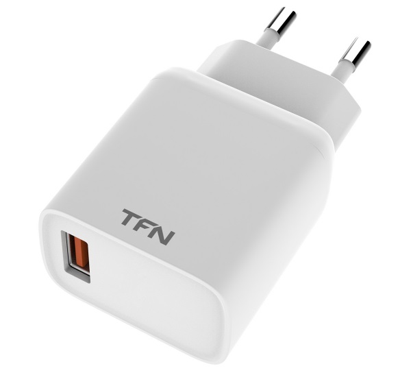 фото Сетевое зарядное устройство tfn rapid+, 1 usb, (tfn-wcrpd18wqcwh) white